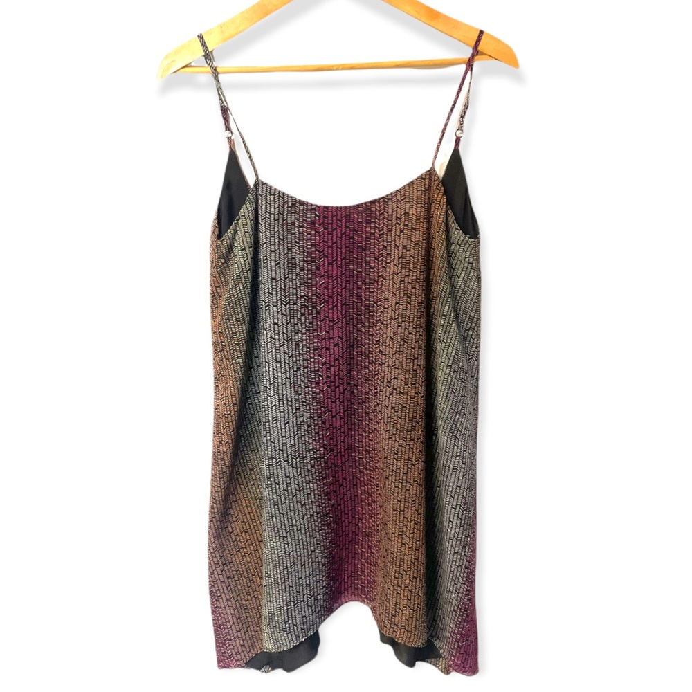 BCBGeneration sexy boho stripe print slip mini dress